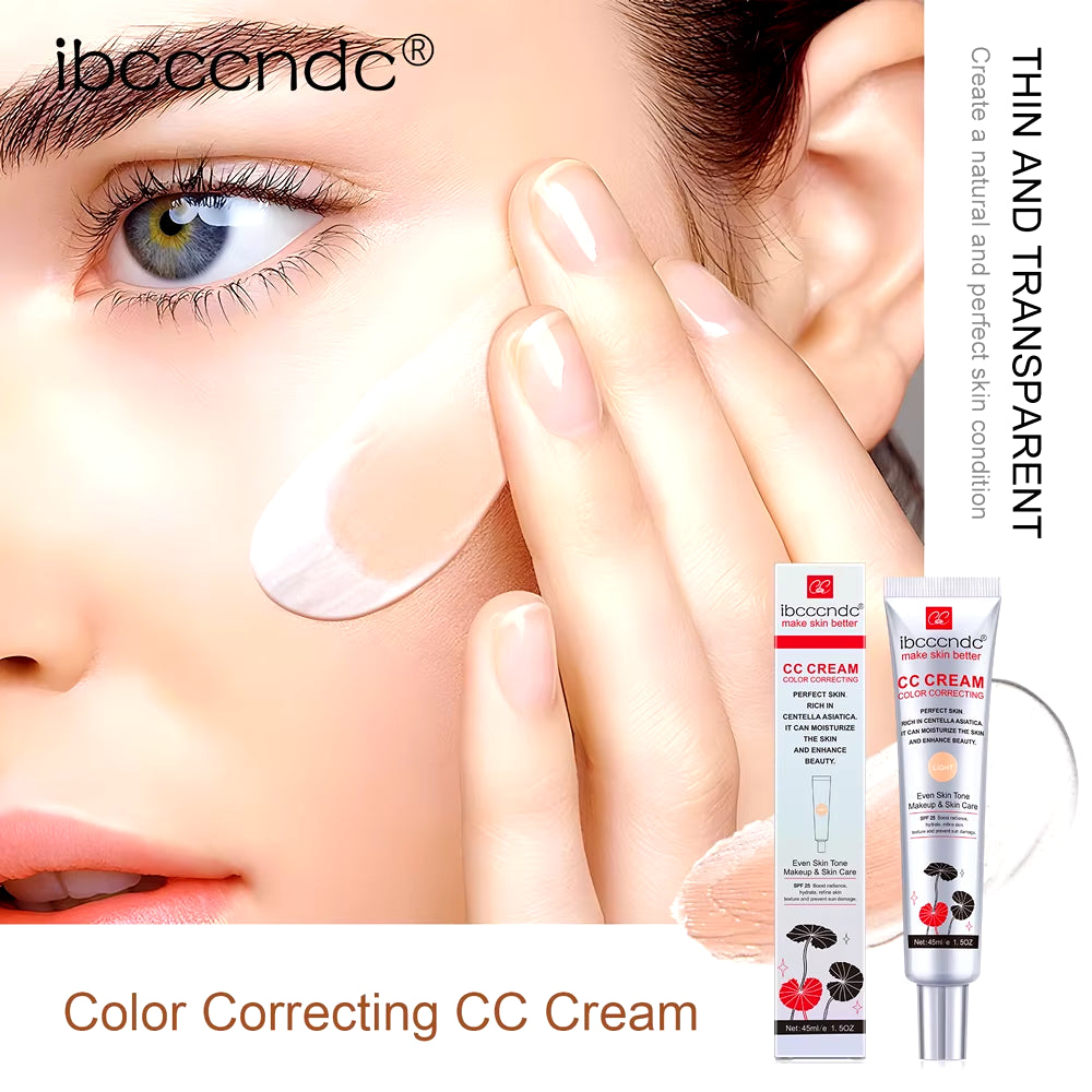 45Ml Color Correcting CC Cream Facial Centella Asiatica Repair BB Cream Natural Concealer Whitening Liquid Foundation Cosmetics