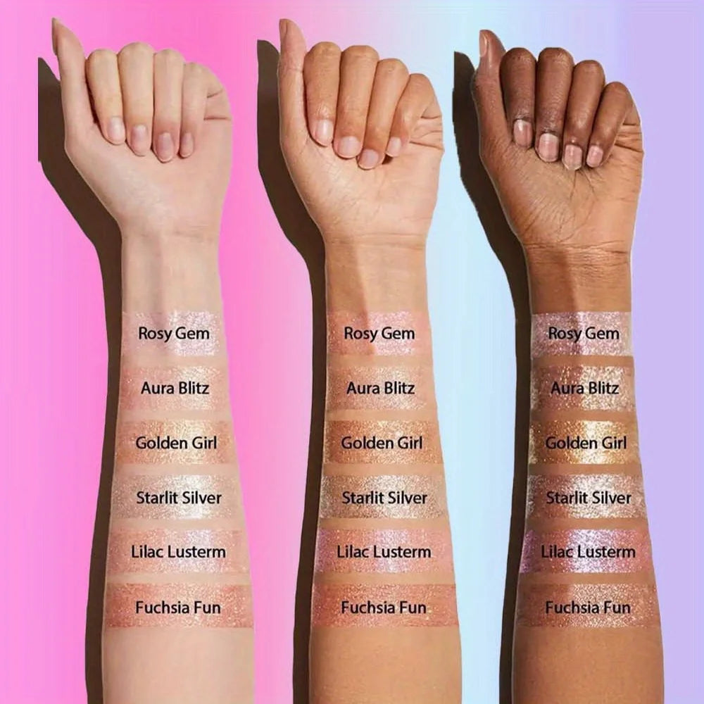 Jelly Eyeshadow Highlight Stick, Glitter Shimmer Long-Lasting High Pigment, Valentine'S Day Party Beach Travel Holiday